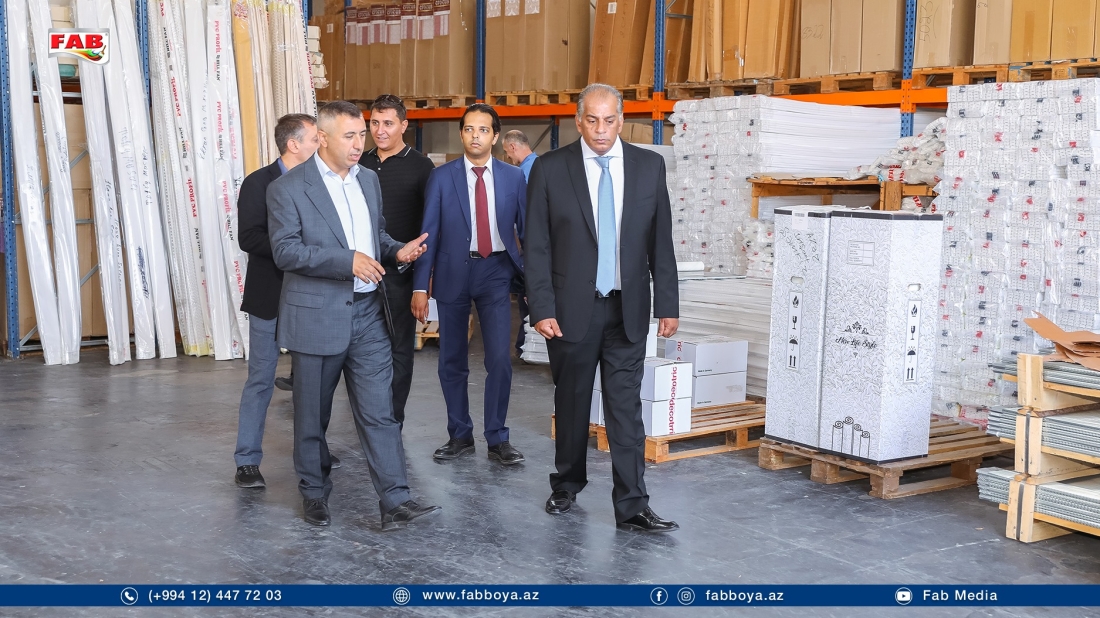 Misir Ərəb Respublikasının ölkəmizdəki fövqəladə və səlahiyyətli səfiri cənab Adel İbrahim Ahmed və səfirliyin bir qrup əməkdaşı “FAB Boya və Kimya Sənayesi” MMC-də 